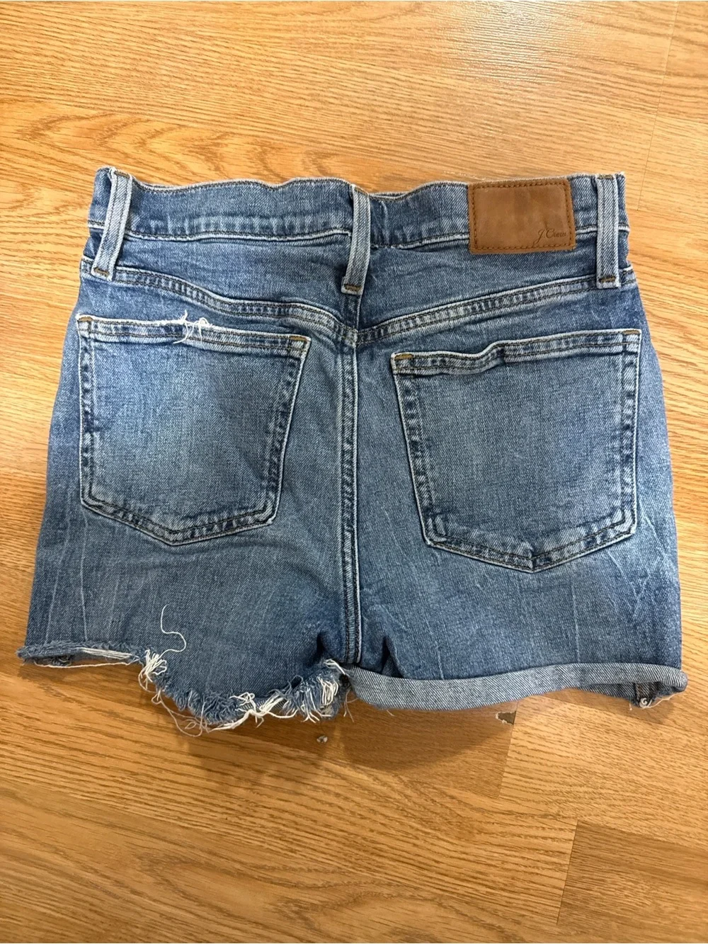 J. Crew Distressed High-Rise Denim Cutoff Shorts - Blue